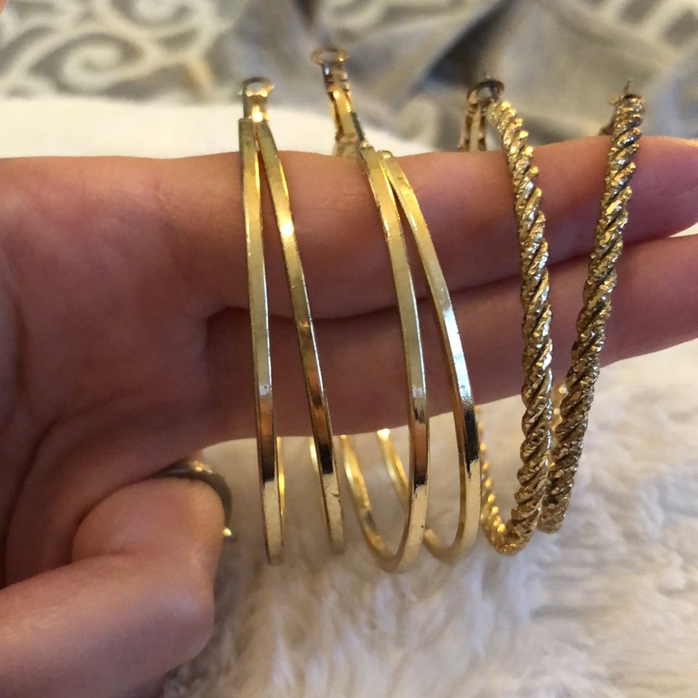 Gold earrings
